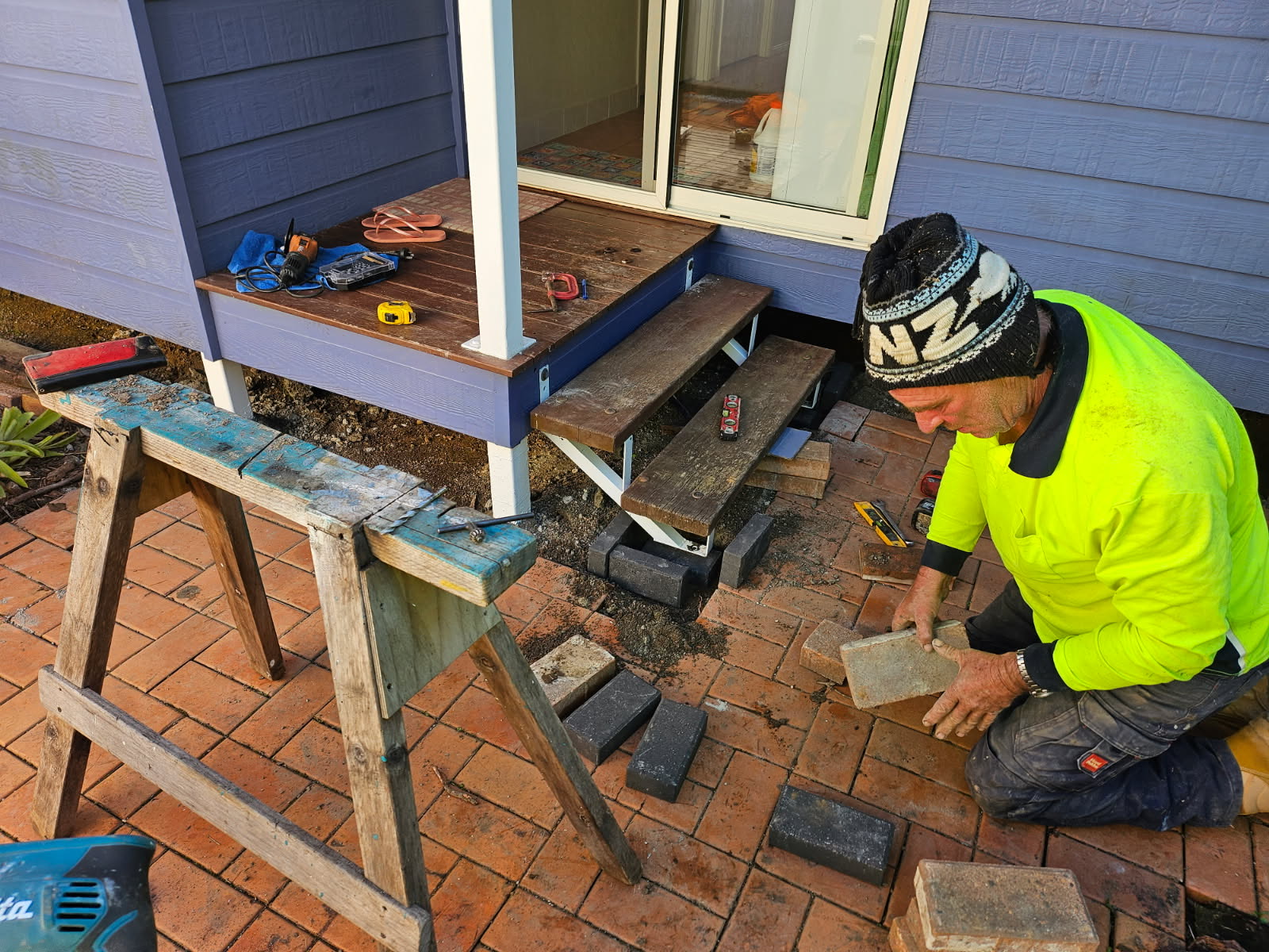 Deck building and repairs on Macleay Island